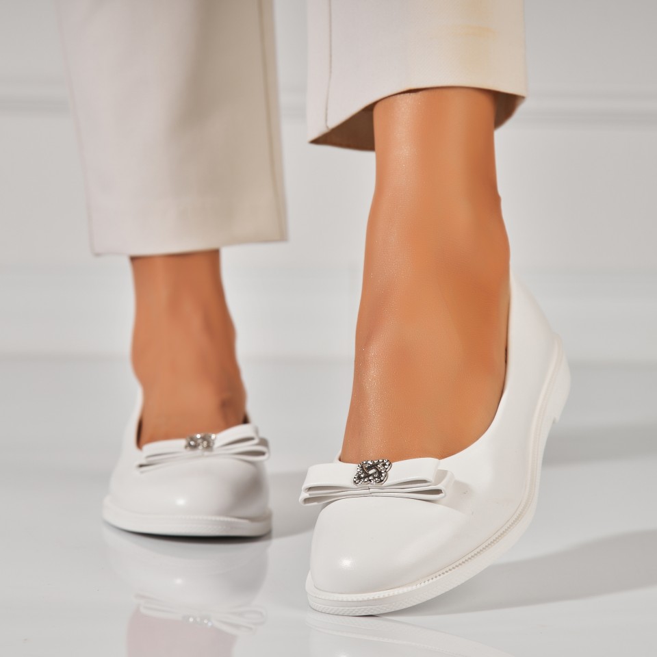 Poze Balerini dama Piele Ecologica Alb Markie