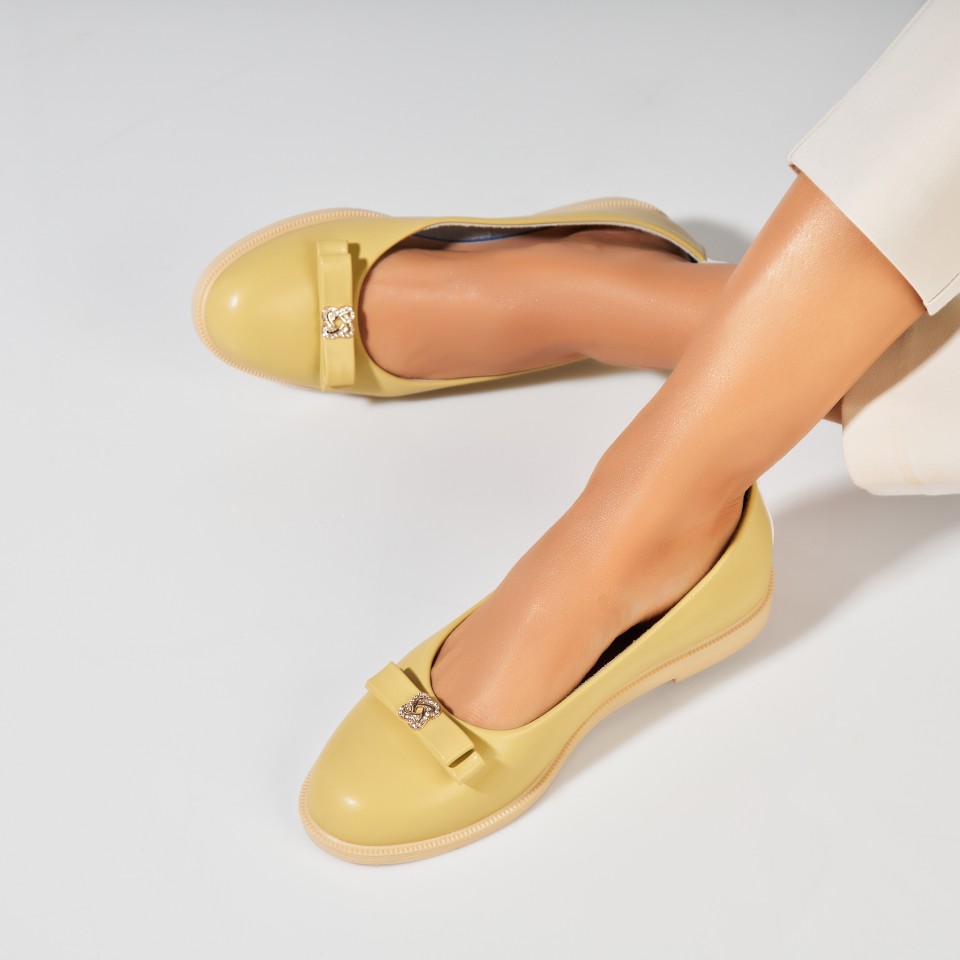 Poze Balerini dama Piele Ecologica Galben Markie