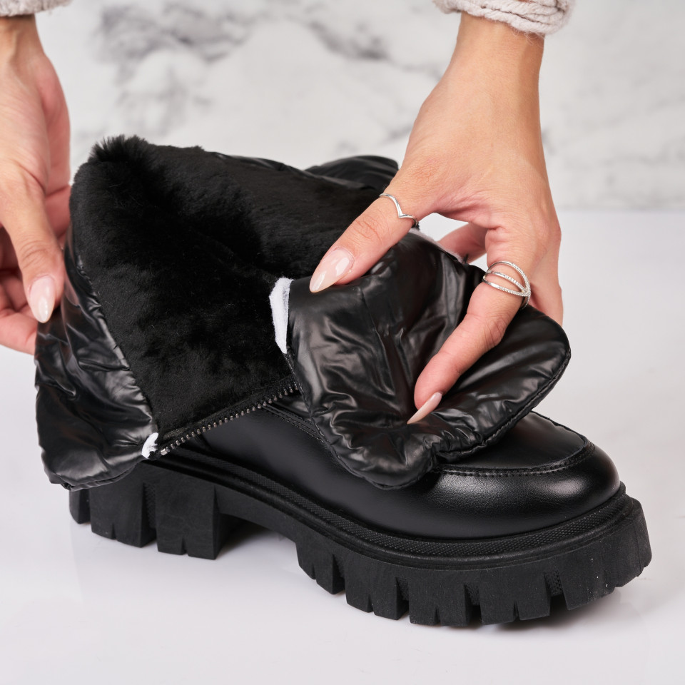 Poze Cizme Dama Imblanite Negre din Fas Nena