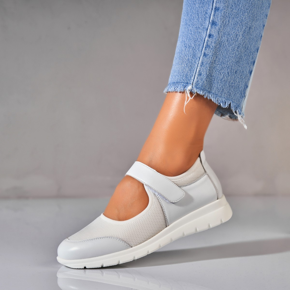 Poze Pantofi dama casual Albi din Textil Saima