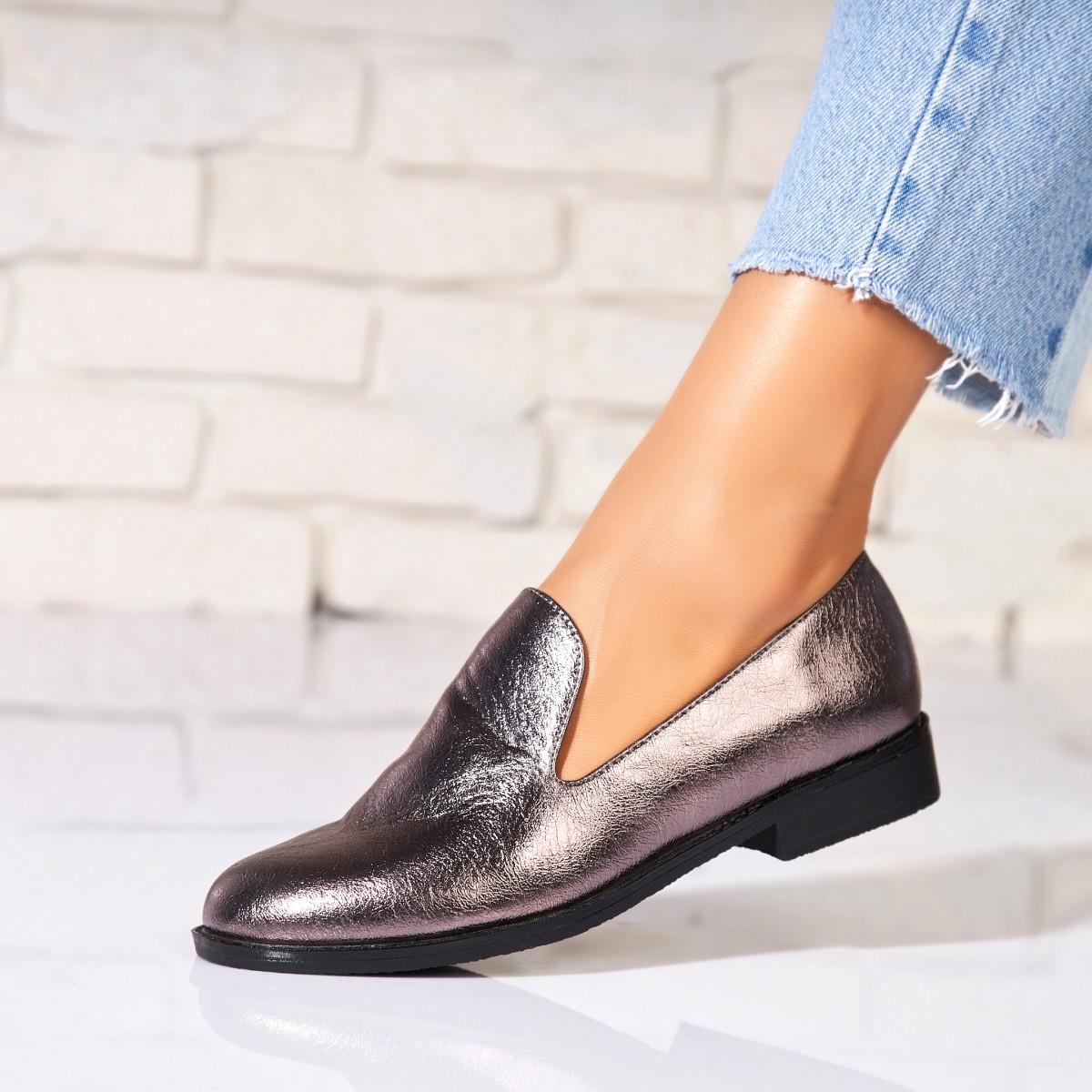 Poze Pantofi dama casual Bronz din Piele Ecologica Anavi