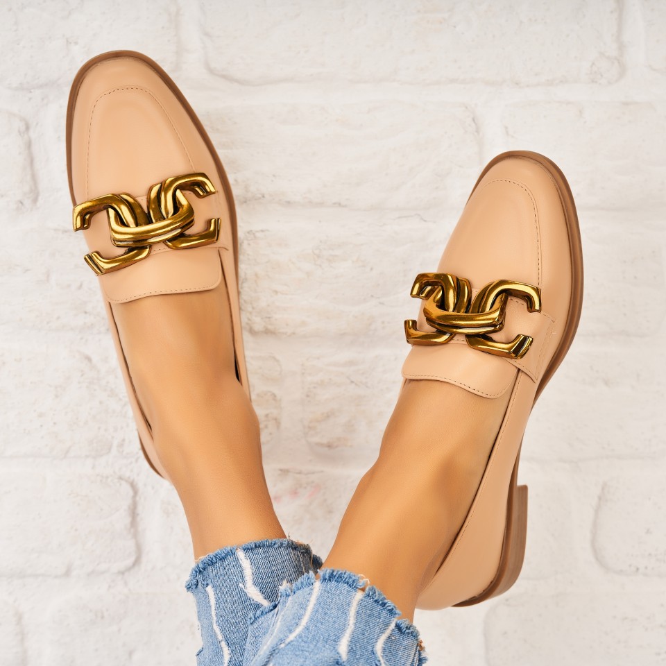 Poze Pantofi dama casual Kaki din Piele Ecologica Esteff