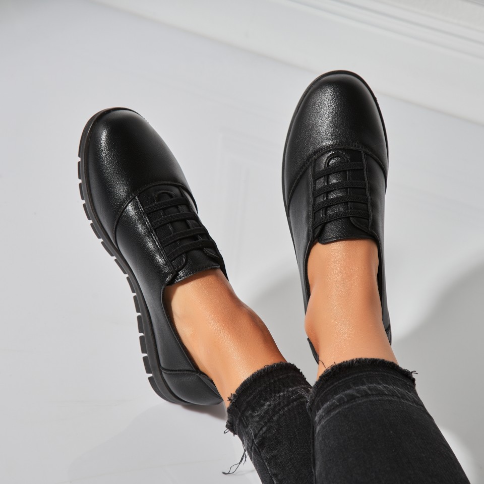 Poze Pantofi dama casual Negri din Piele Ecologica Elise