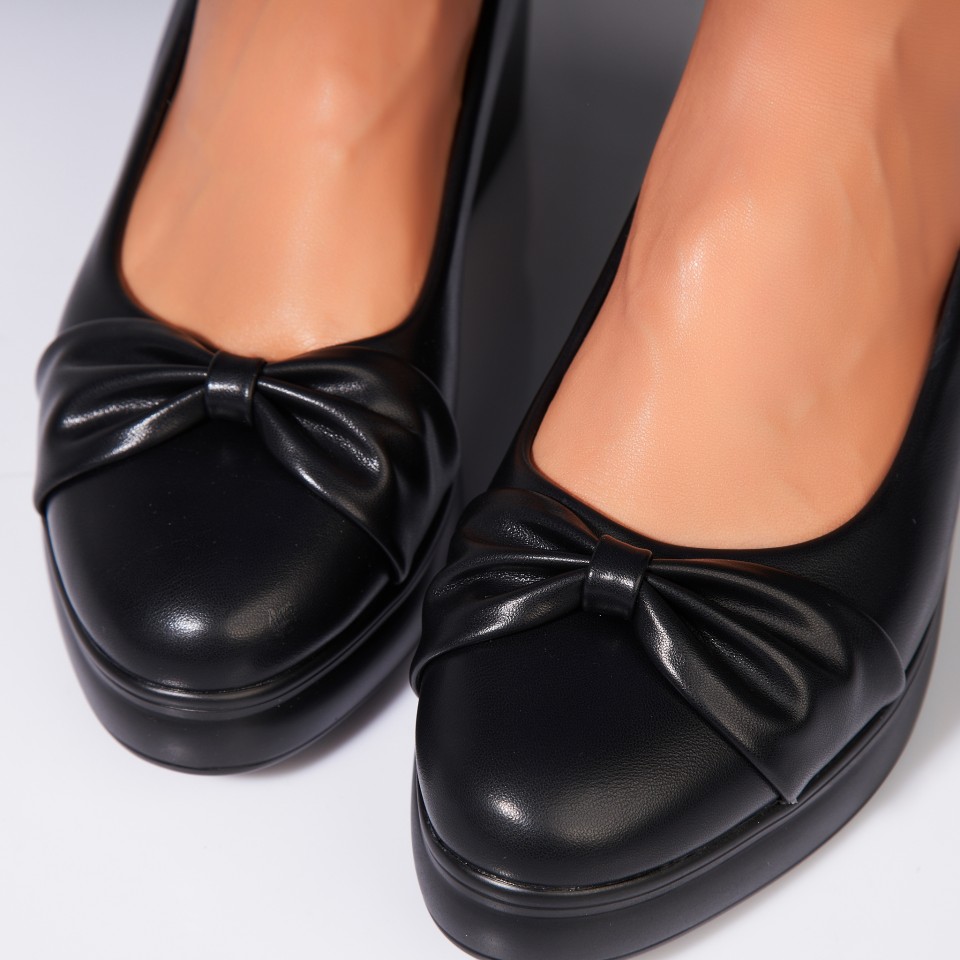 Poze Pantofi dama casual Negri din Piele Ecologica Eslyn