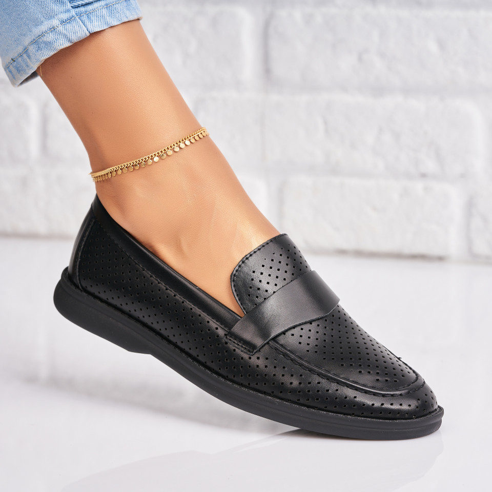 Poze Pantofi dama casual Negri din Piele Ecologica Ofelia