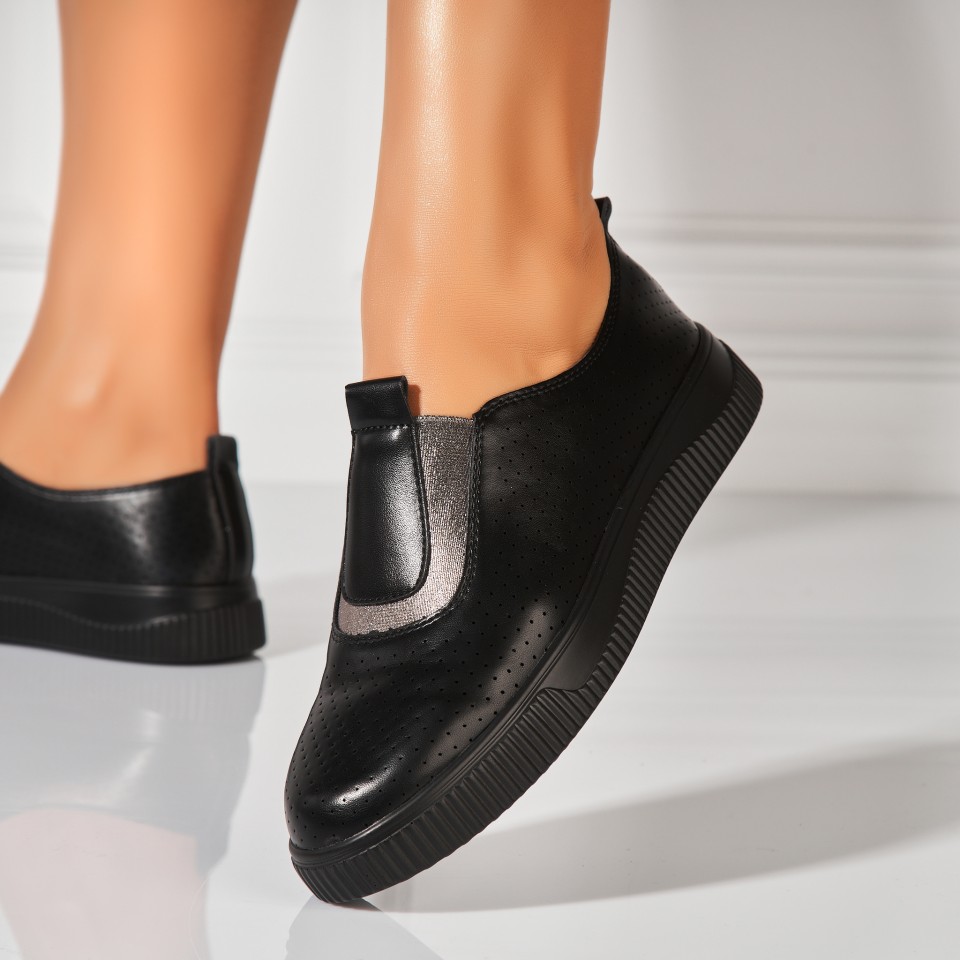 Poze Pantofi dama casual Negri din Piele Ecologica Rylie