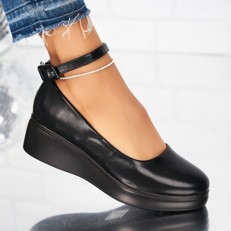 Poze Pantofi dama casual Negri din Piele Ecologica Tamara