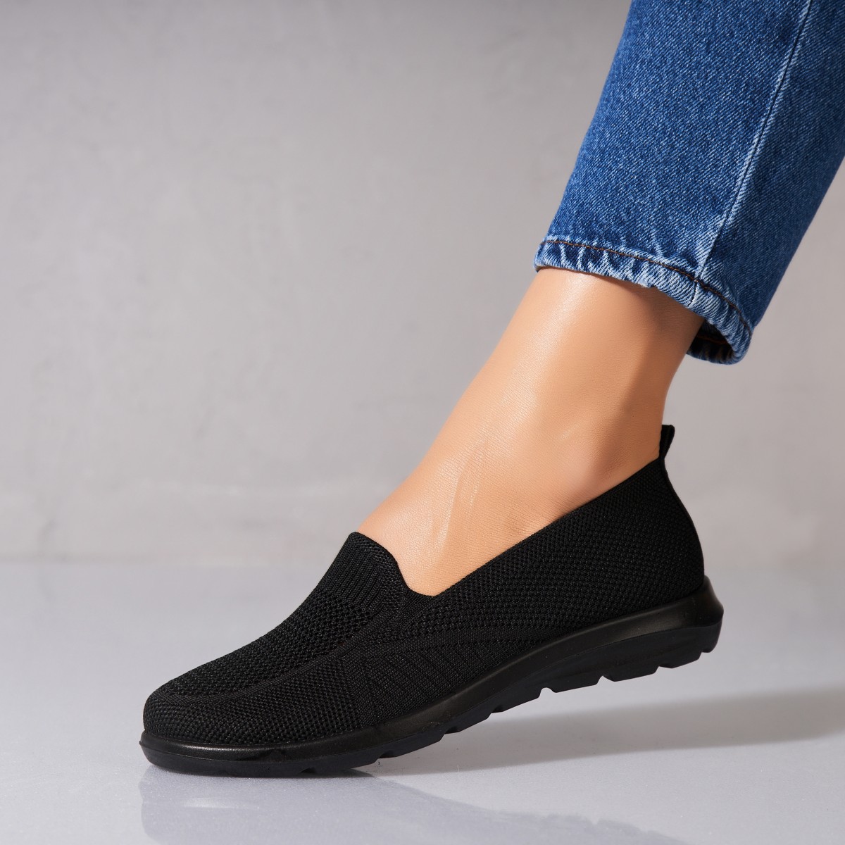 Poze Pantofi dama casual Negri din Textil Xiara