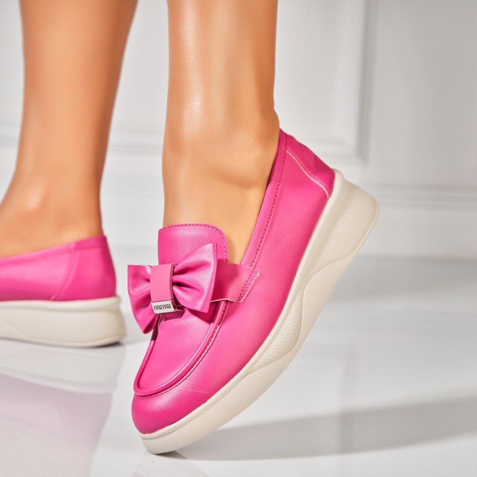 Poze Pantofi dama casual Roz din Piele Ecologica Nikita