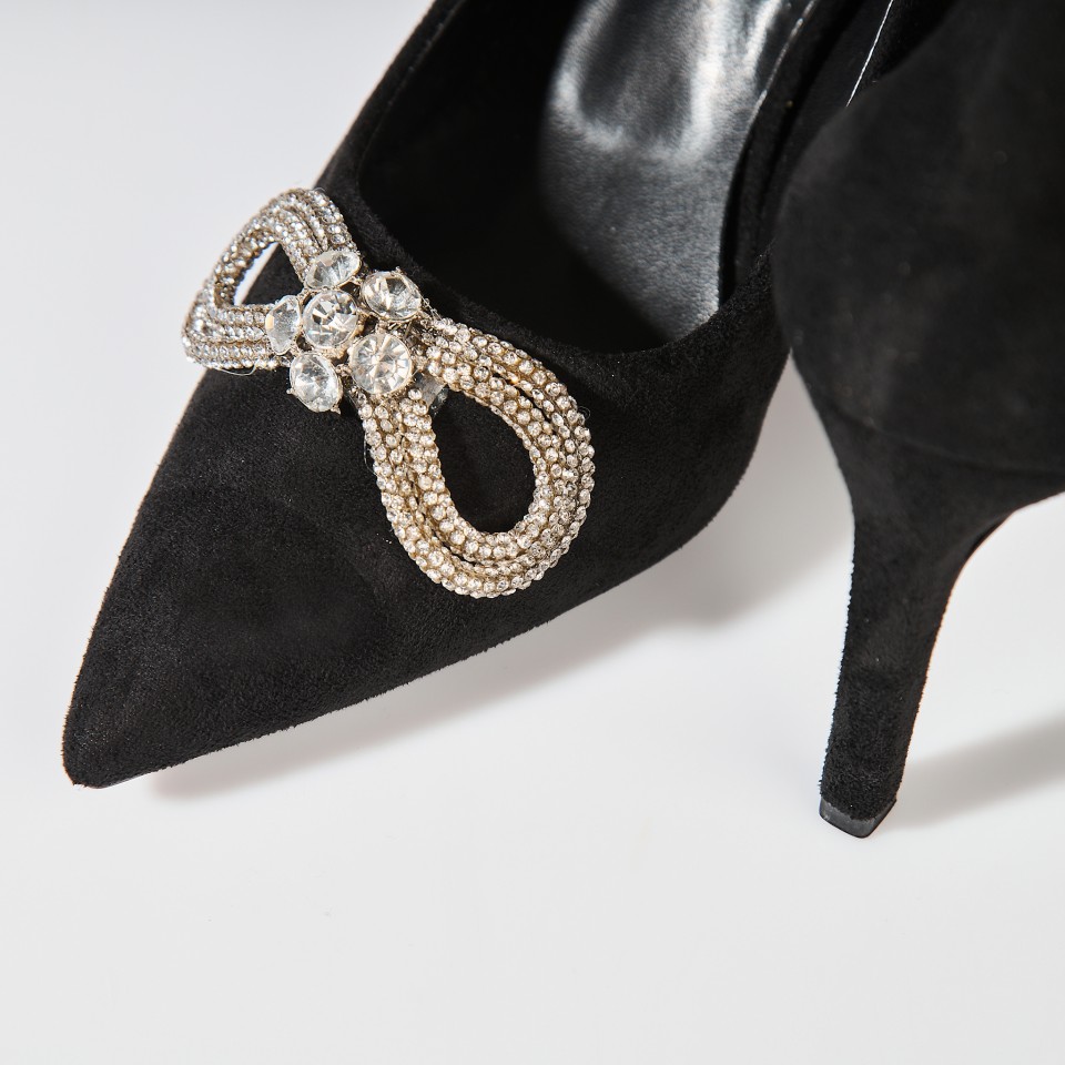 Poze Pantofi dama stiletto Negri din Piele Ecologica Intoarsa Nicky