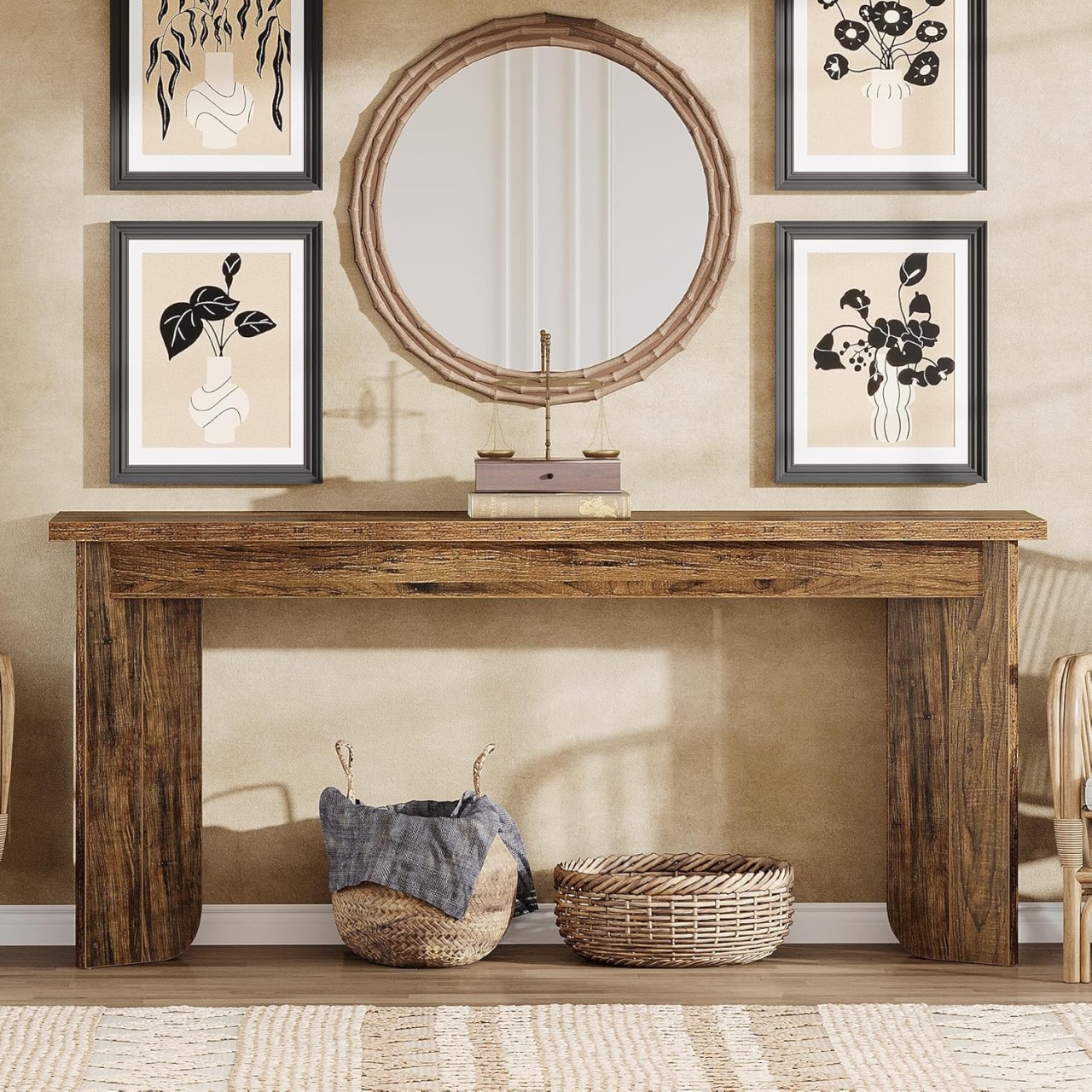 MAM14 - Masa Consola 180 cm masuta hol living dining dormitor - Maro