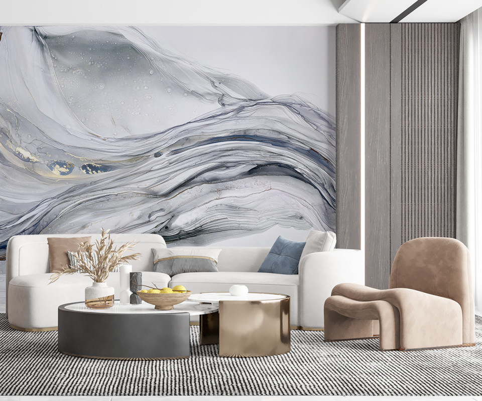 Fototapet Abstract Grey Marble (Selecteaza Dimensiuni(L x H) (cm): 300×200, Selecteaza Material: Wall Deco Premium) walldeco.ro imagine 2022