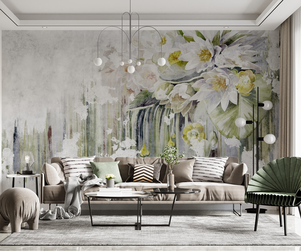 Fototapet Water Lilies (Selecteaza Dimensiuni(L x H) (cm): 160×100, Selecteaza Material: Wall Deco Premium) walldeco.ro imagine 2022
