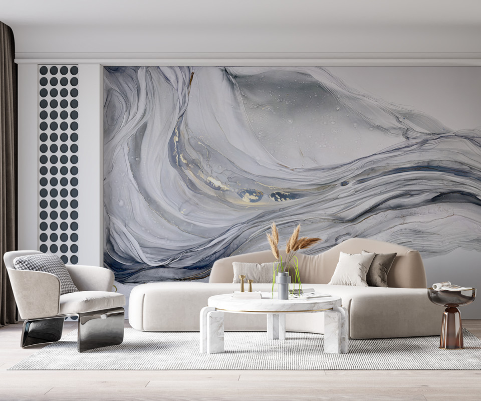 Fototapet Abstract Grey Marble (Selecteaza Dimensiuni(L x H) (cm): 300x200, Selecteaza Material: Wall Deco Mat) image1