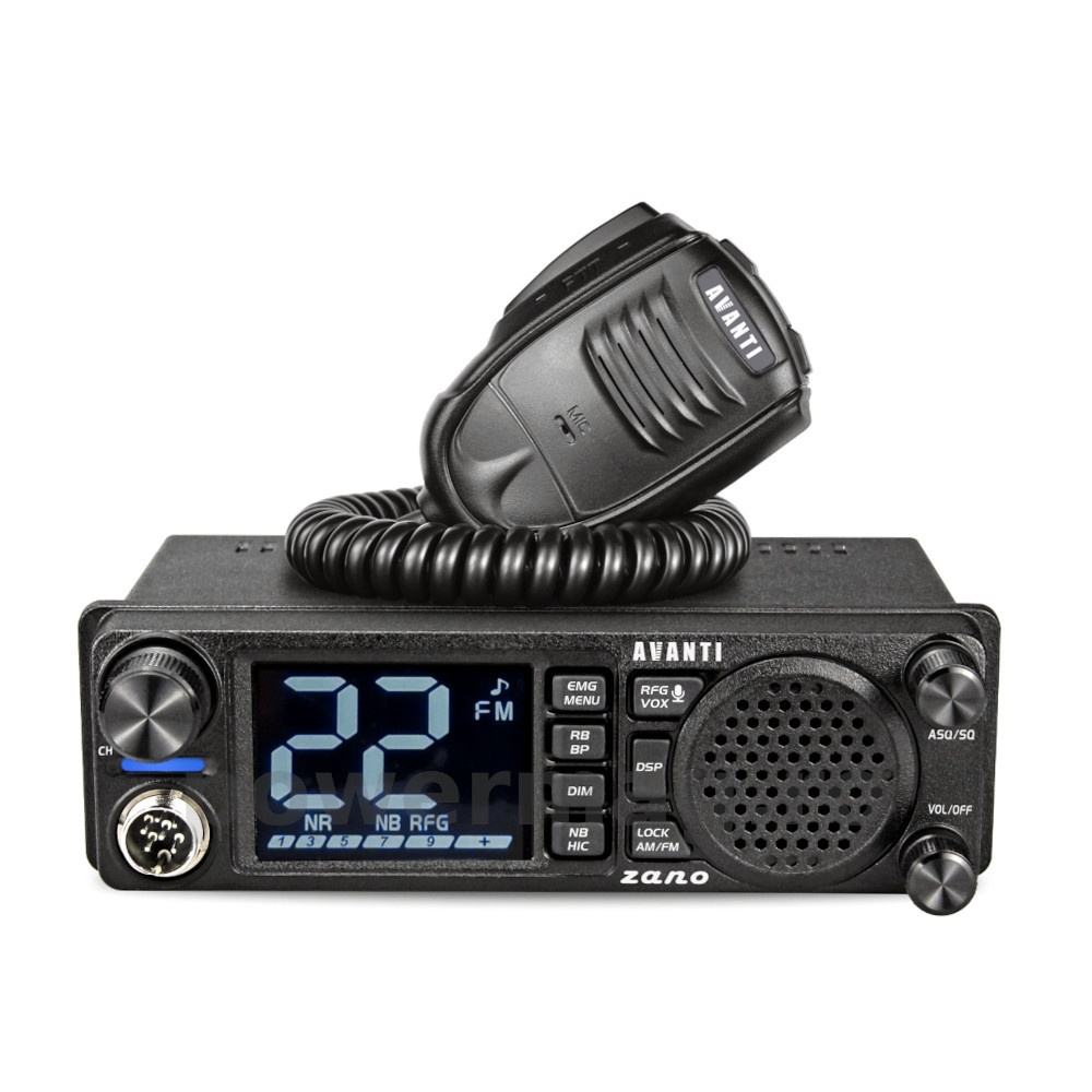 Avanti Stație radio CB Zano – 12/24V, Format 1DIN, Difuzor Frontal, AM/FM