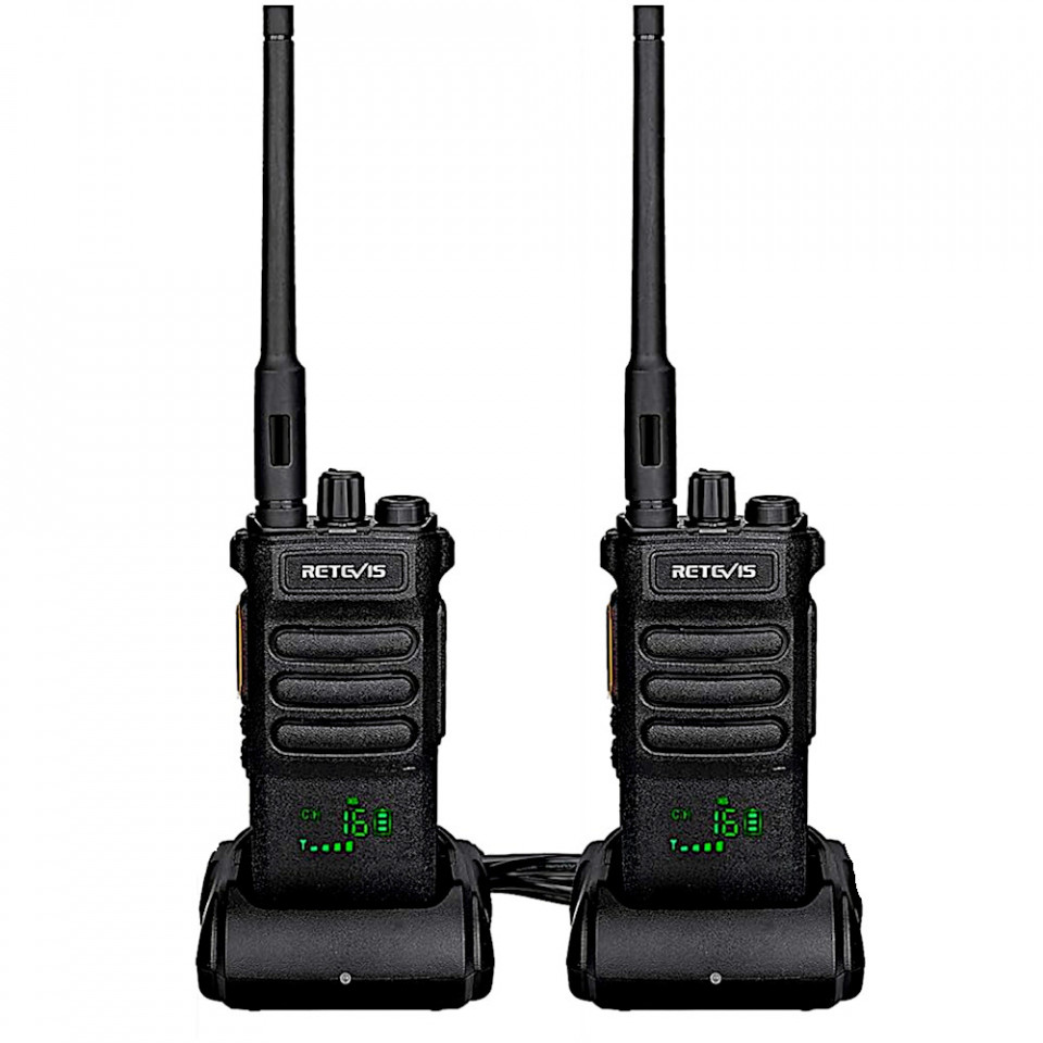 Retevis Set 2 Statii Radio Portabile Profesionale RT86 PMR PRO, Long-Range 7Km