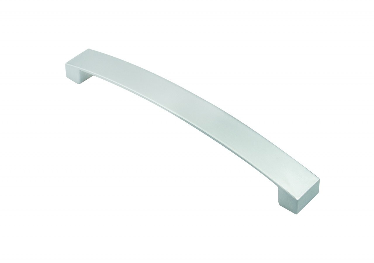 Maner metalic pentru mobilier, model CASSIM, stil modern/minimalist, Distanta dintre gauri = 128 | 160 | 192 mm, finisaj aluminiu