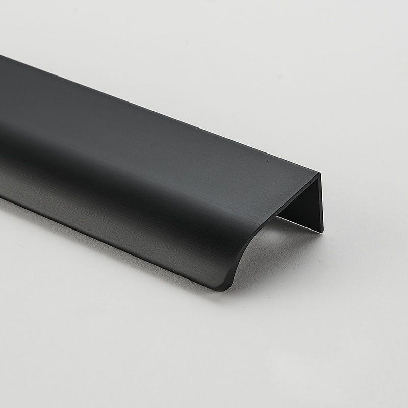 Maner metalic pentru mobilier, model Attis, Lungime totala = 50 | 120 | 200 | 300 | 400 | 1200 mm, finisaj negru mat