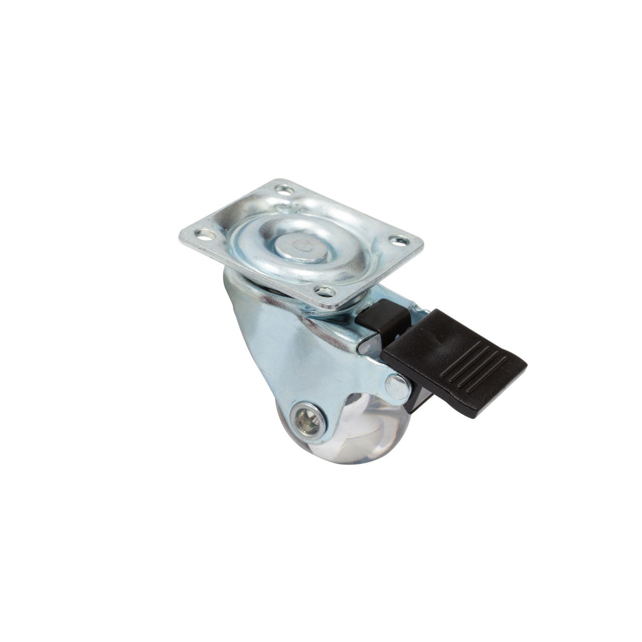 Rotila IFL pentru mobilier, silicon, FI 35 mm, H=50 mm, cu / fără blocare, max. 25 kg/bucata, placă fixare 42x42 mm, finisaj transparent/zincat