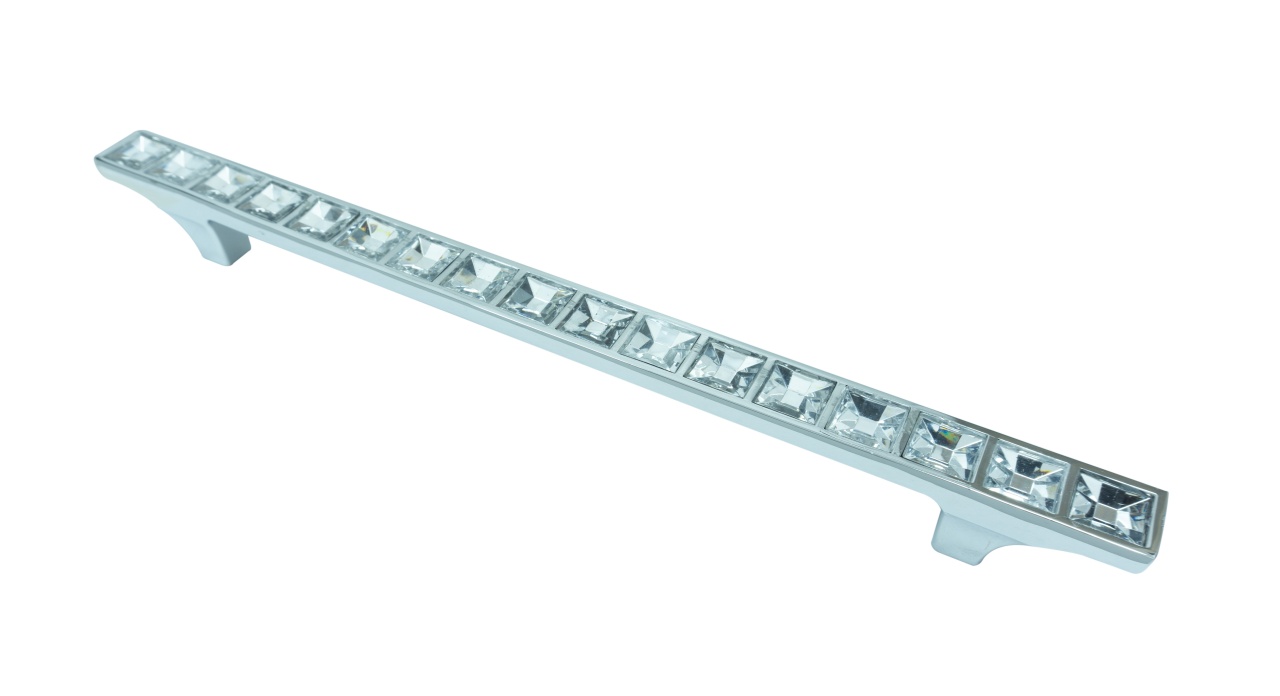 IFL Maner metalic pentru mobilier, model Kubera, distanta dintre gauri = 160 mm, finisaj crom lucios/transparent