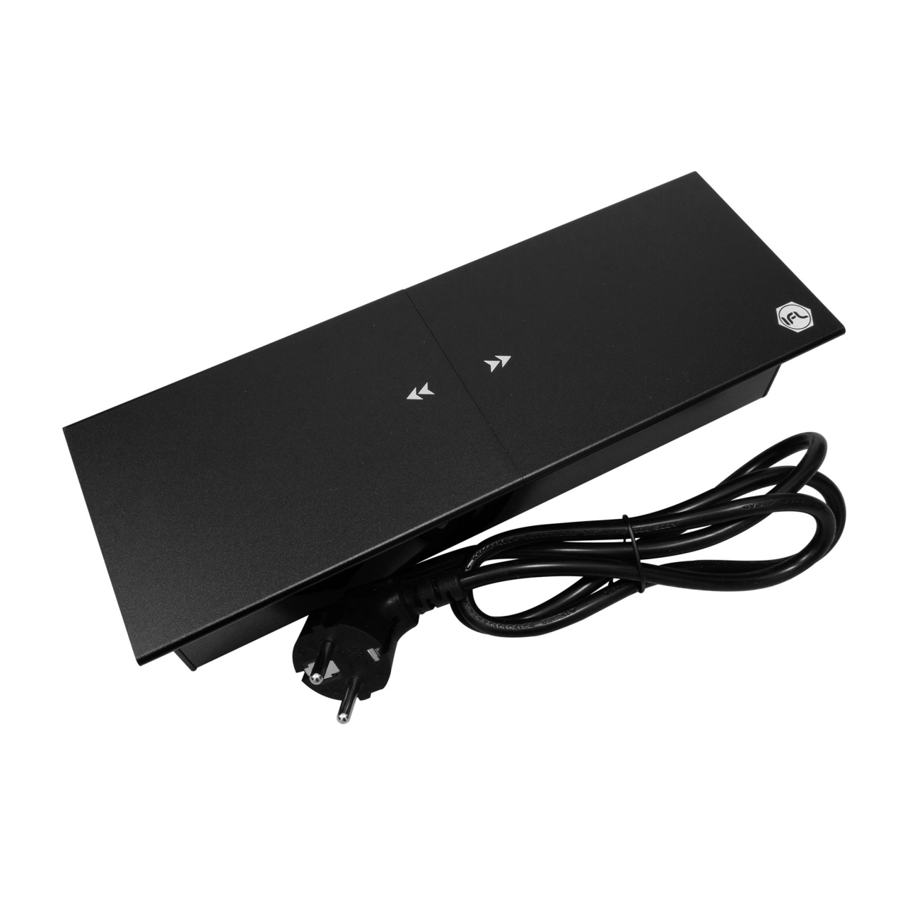 Priza incastrabila model ARAGO, 3 iesiri Schuko, 1x USB-A, 1x USB-C, cablu 1,5 m inclus, finisaj alb | negru