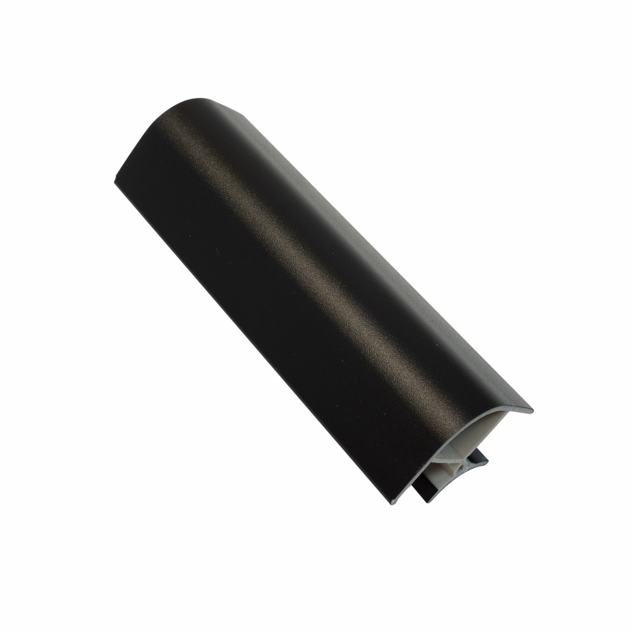 Coltar inclinat la 90°pentru plinta bucatarie, H=100/120/150 mm, L=25 mm, l=13 mm, finisaj negru