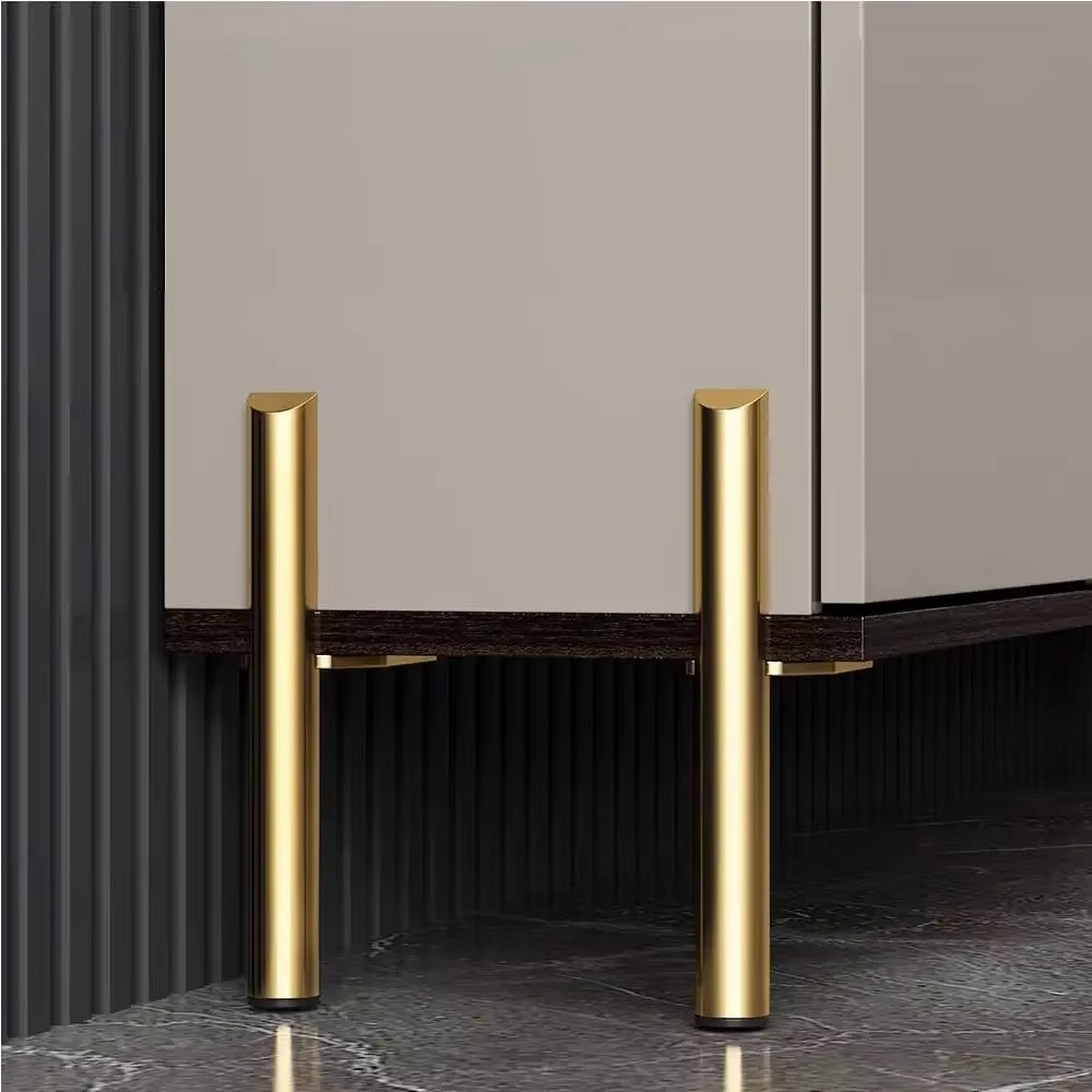 Picior pentru mobilier si canapele, model OREN, H=150 mm, finisaj auriu | negru mat