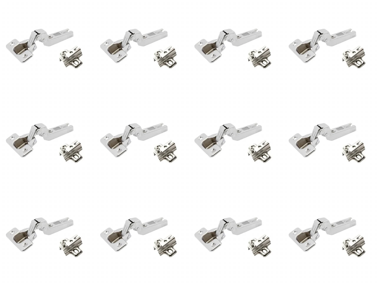 Set 12 balamale aruncatoare IFL Standard pentru usi de mobilier incadrate, fara amortizare, placute simple incluse