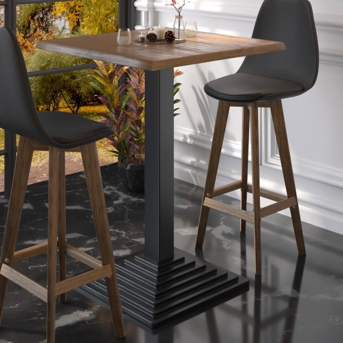 Picior central pentru mese model CLEO cel nou, H=720 mm, baza patrata 450x450 mm, finisaj negru