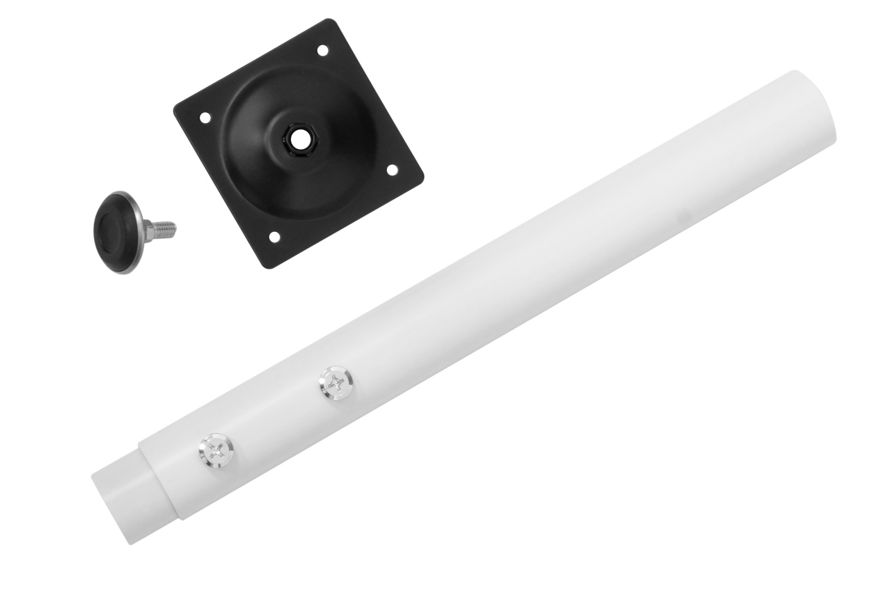 Picior IFL pentru mese de gradinita, FI40 mm, Inaltime reglabila 400-580 mm, finisaj alb mat