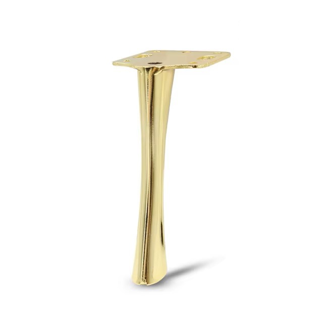 Picior pentru mobilier si canapele, model Bendis, H=150 | 190 mm, finisaj auriu lucios