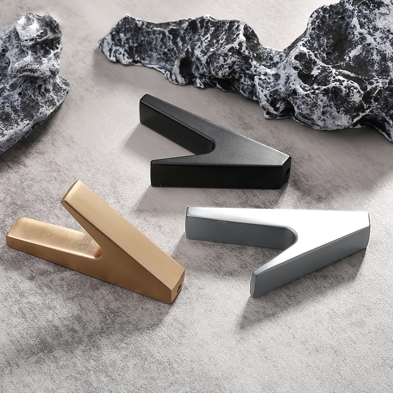 Cuier model CALIF, 1 carlig, finisaj aluminiu | auriu mat | negru mat