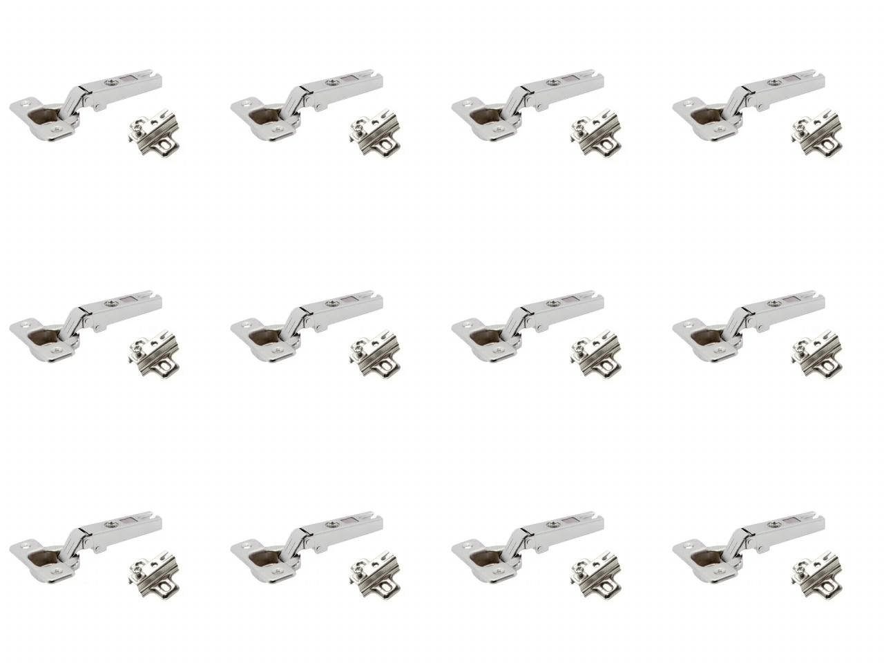 Set 12 balamale aruncatoare IFL Standard pentru usi de mobilier aplicate , fara amortizare, placute simple incluse