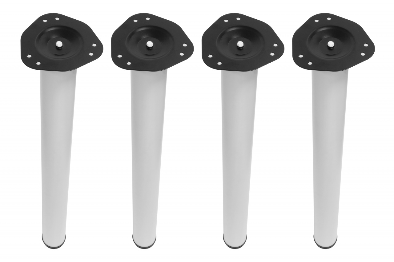 Set 4 picioare Solusa pentru blat masa, FI60x710 mm, finisaj alb