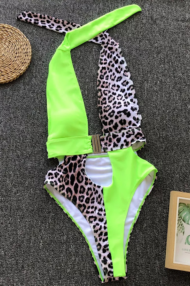 Costum de baie intreg Ariella leopard-galben (Selecteaza Marime: L)