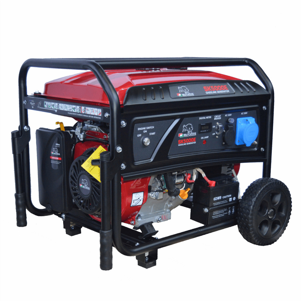 generator curent ruris ge 5000   5 kw Generator curent Bisonte SK5000E, Putere max. 4,8 kW, 230V, AVR, motor benzina
