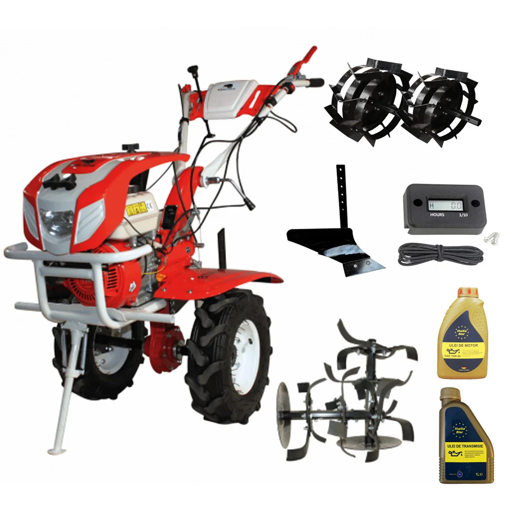 motocultor loncin 1200 3+1 Motocultor Bisonte BTA-1000, 7 CP benzina, 3 viteze + accesorii (Pachet 1)
