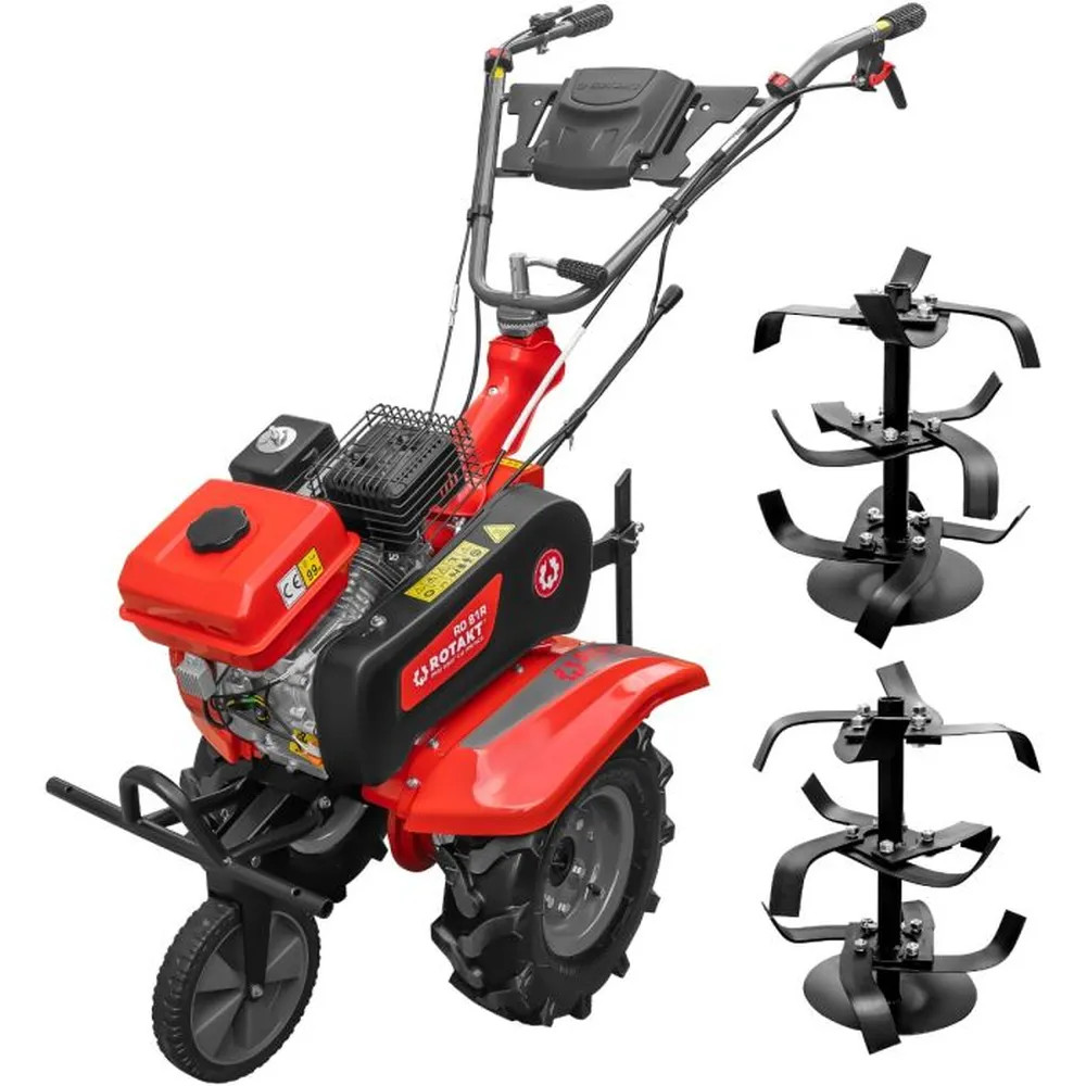 triciclu cu motor pe benzină Motocultor Rotakt RO81R motor 8 CP Benzină