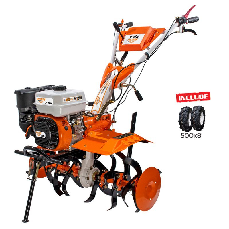 motocultor ruris 731k acc 7.5 cp Motocultor RURIS 731K Start + roti cauciuc 5.00-8 8.5 CP