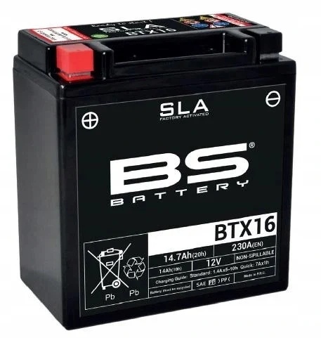 Nirmoto.ro Baterie motocultor 14ah 12v BS-Battery (AGM Gel) borna + pe stanga