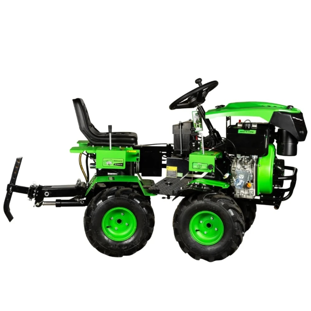 Mini tractor Diesel 17 CP, 530 cm³, 4x4, sistem hidraulic Micul Fermier MF-MT1010-G01,