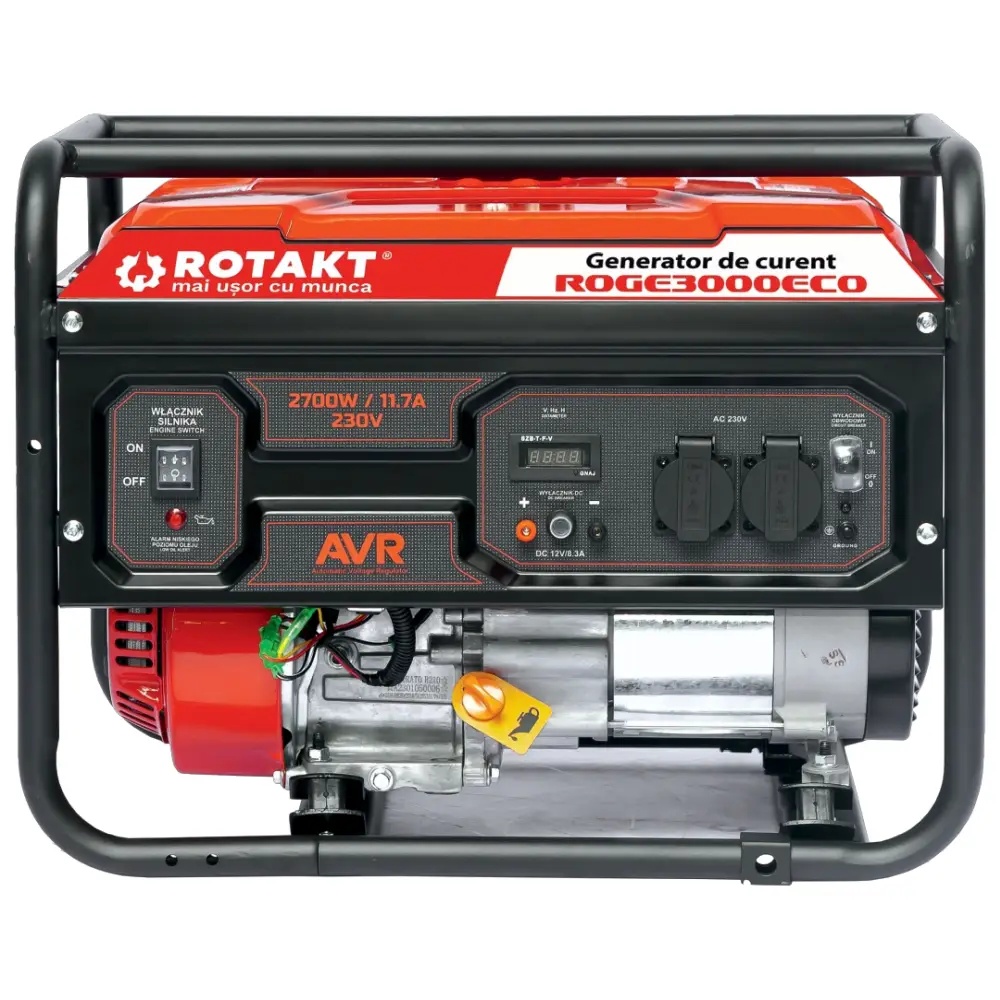 generator curent brico dépôt Generator De Curent Rotakt ROGE3000ECO 2.8KW, AVR, Benzina 7CP, Iesire 230V / 12V