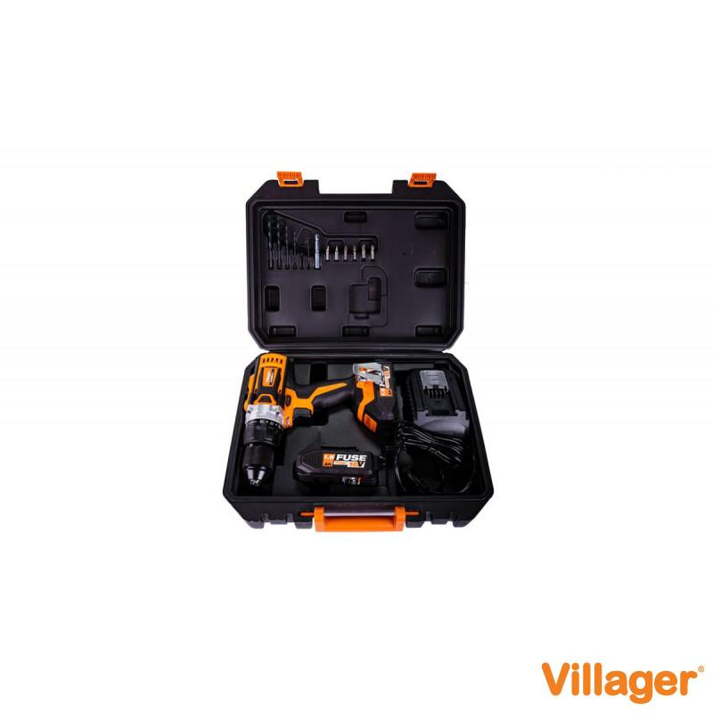 mașină de înșurubat și găurit MAȘINĂ DE GĂURIT ȘI ÎNȘURUBAT VILLAGER FUSE VLP 5220 - 2 BATERII