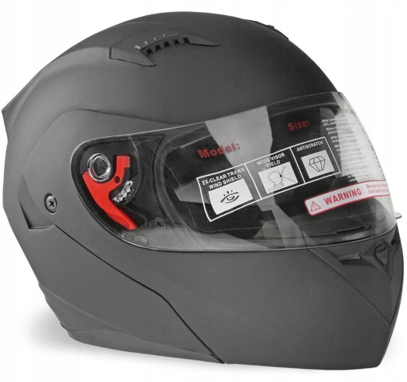 anvelope moto (www.anvelopemoto.eu) Casca moto modulabila neagra "L"