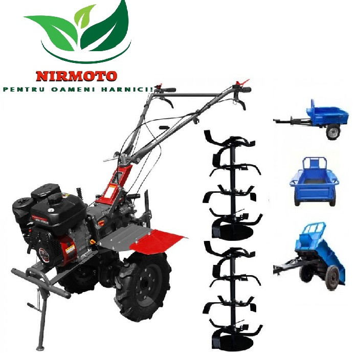 roata remorca motocultor 4.00 12 Motocultor Weima WM1100C-6 motor 7 CP 6 viteze cu remorca de 500kg