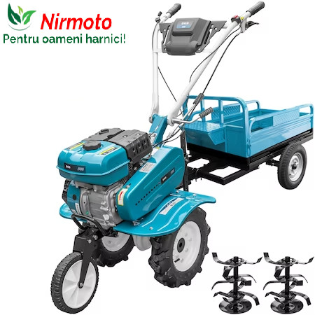 anvelope remorca 500/12 Motosapa DKD HS 500 motor 7CP cu remorca de 500Kg