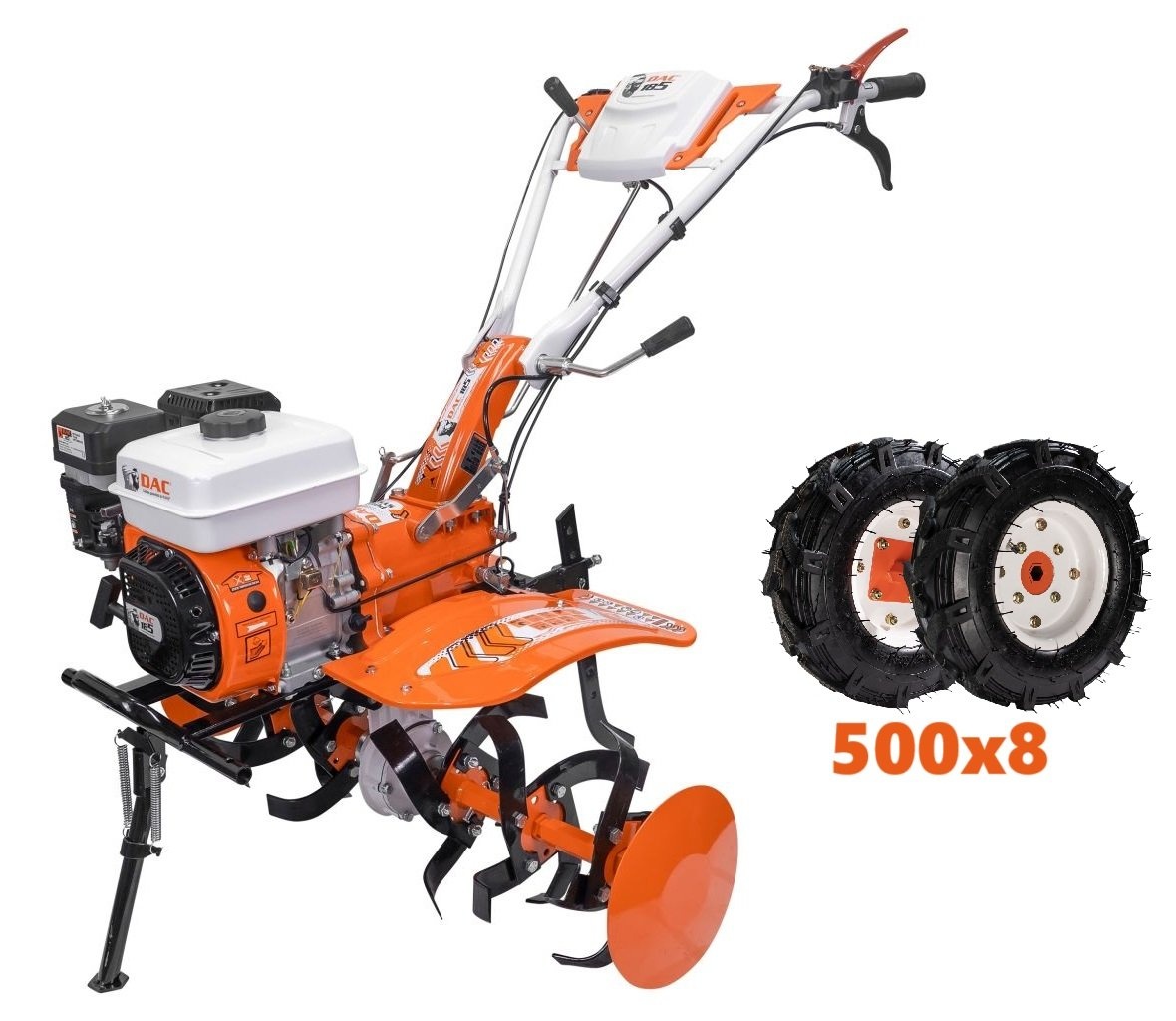 anvelope stivuitor 5.00 8 Ruris Motosapa Dac 185, 8.5 CP, roti cauciuc 5.00-8, 2 viteze, benzina