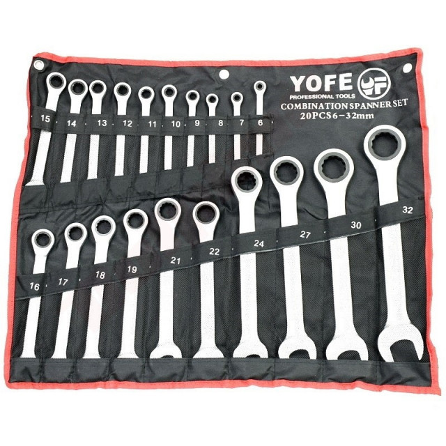 dining plate set Set 20 chei plate cu cliquet combinate 6-32mm