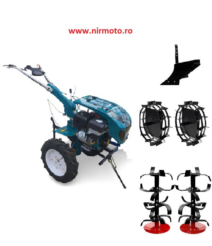 roti motocultor 500/8 Motocultor Dakard Hs 1100D New - 16 Cp cu plug de arat, roti metalice si 5 Litri de ulei