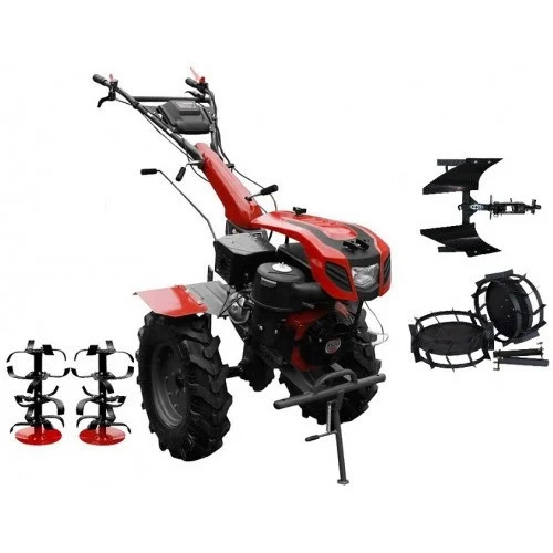 plug reversibil cu două brazde Motocultor Weima WM 1100D-6 viteze (9,5 CP) CU DIFERENTIAL reductor usor/greu cu plug reversibil si roti metalice